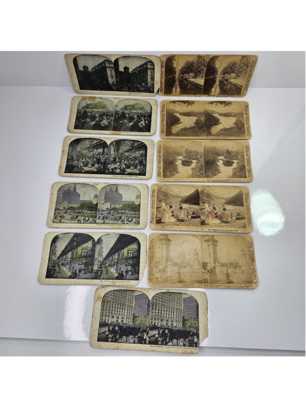Lot of 11 Antique Stereoview Cards Underwood & Underwood New York Europe c.1890s